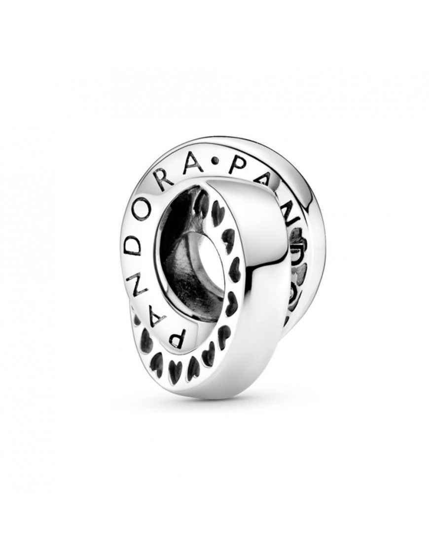Separador Pandora en plata de ley Logo y Corazones 799035C00