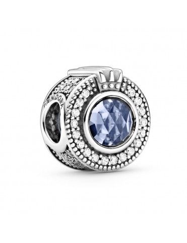 Charm Pandora en plata de ley Corona Azul Reluciente 799058C01