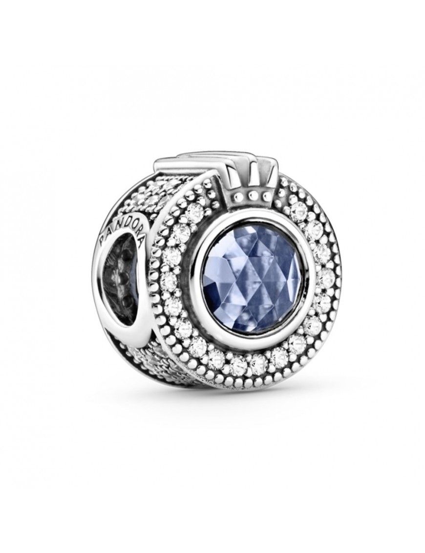 Charm Pandora en plata de ley Corona Azul Reluciente 799058C01