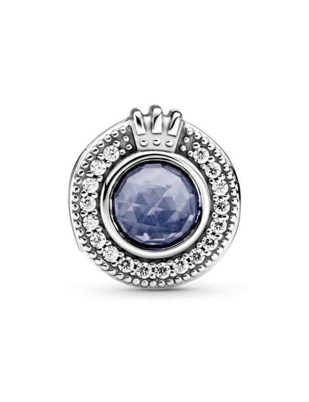 Charm Pandora en plata de ley Corona Azul Reluciente 799058C01