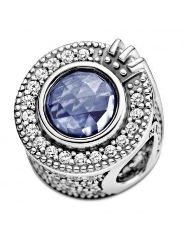 Charm Pandora en plata de ley Corona Azul Reluciente 799058C01