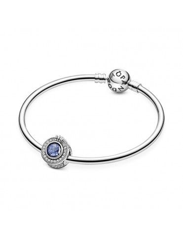 Charm Pandora en plata de ley Corona Azul Reluciente 799058C01