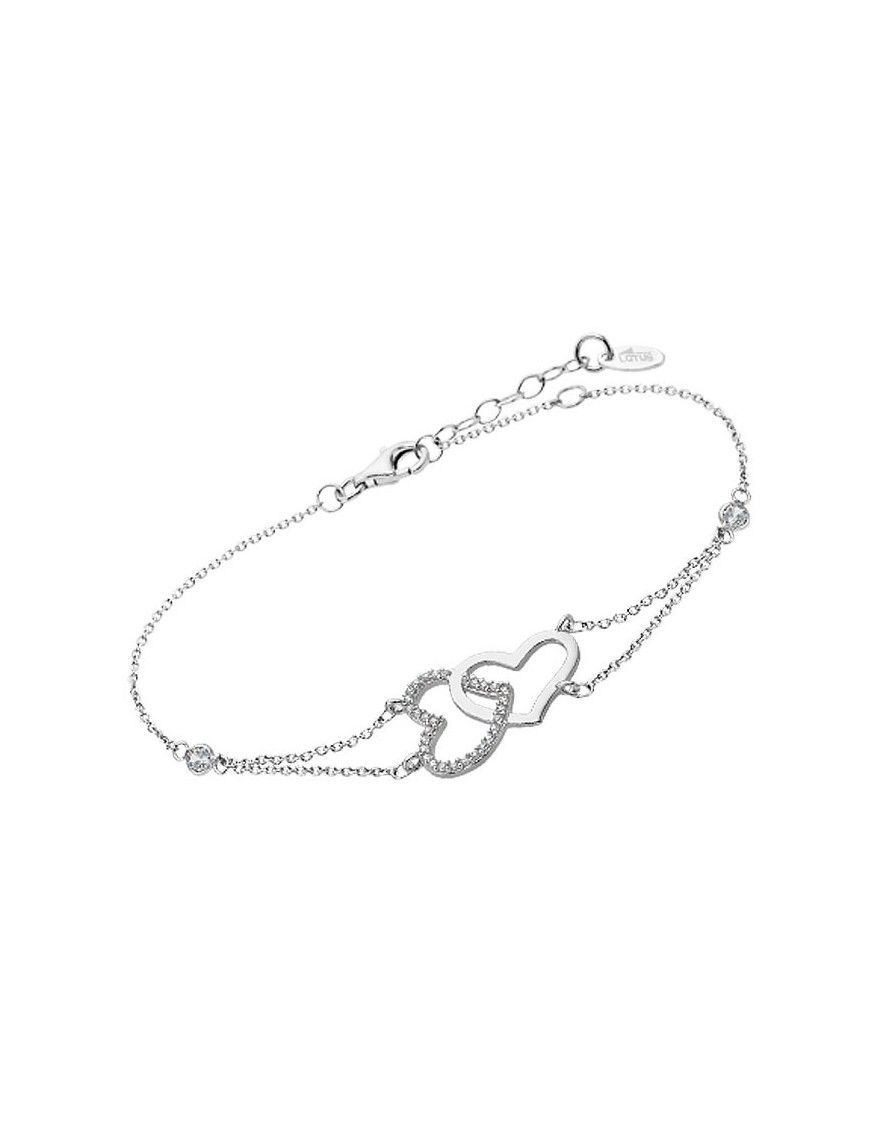 Pulsera Lotus Silver corazones LP1818-2/1
