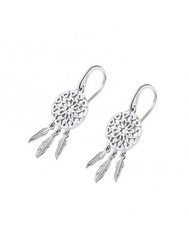 Pendientes Lotus Silver atrapasueños LP1997-4/1