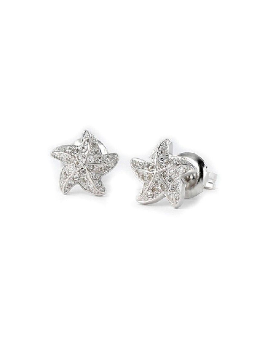 Pendientes de plata estrella de mar para mujer 9103625