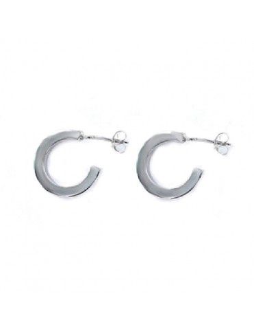 Pendientes de plata aro cuadrado para mujer 9107687