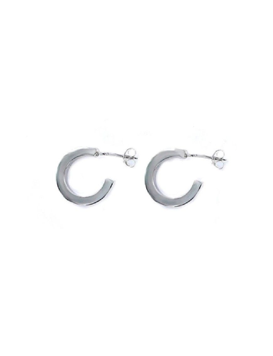 Pendientes de plata aro cuadrado para mujer 9107687