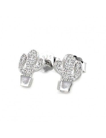 Pendientes de plata cactus para mujer 9108351