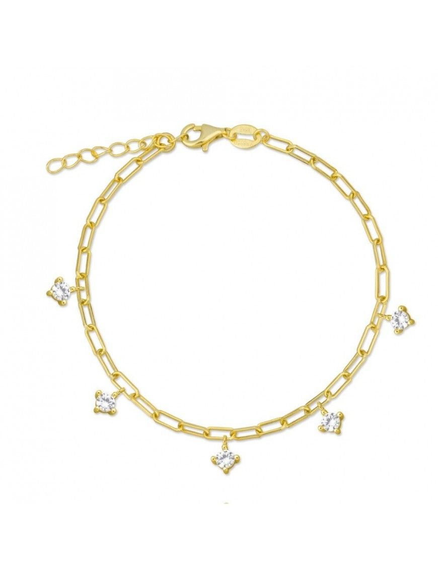 Pulsera de plata chapada en oro 115530