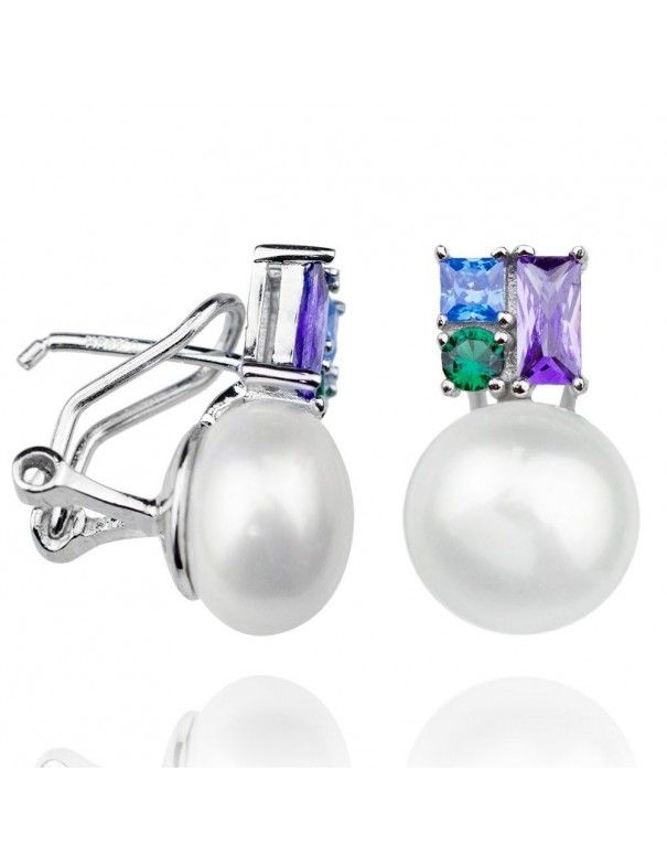 Pendientes de plata con perla 149878