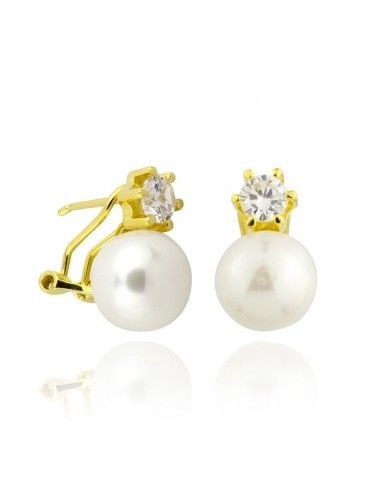 Pendientes de plata chapada en oro 149894