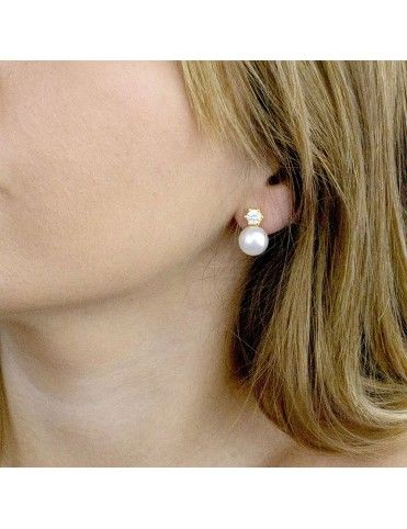 Pendientes de plata chapada en oro 149894