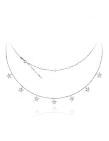 Collar de plata con estrellas 174995