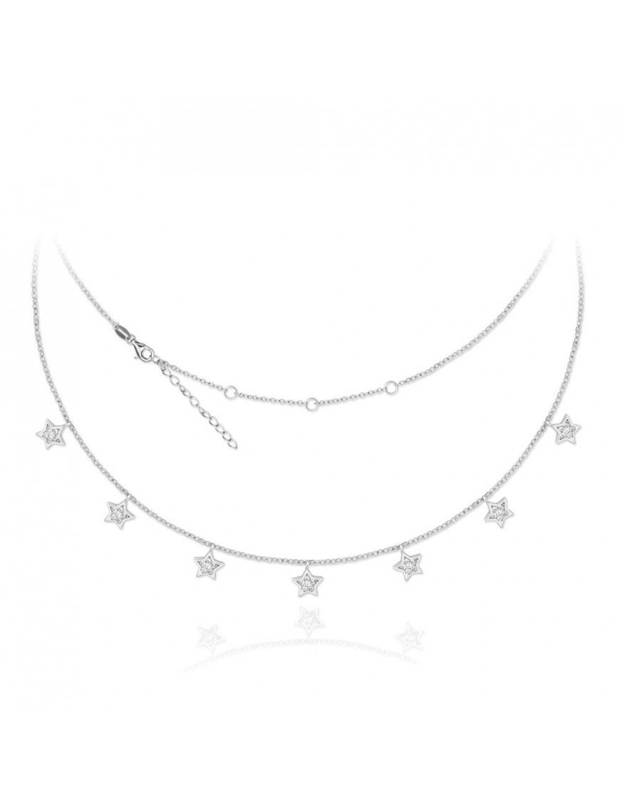 Collar de plata con estrellas 174995