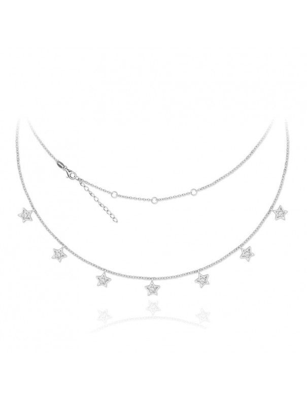 Collar de plata con estrellas 174995