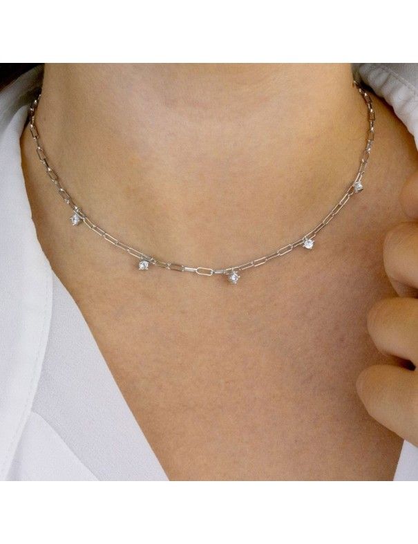 Collar de plata con circonitas 175064