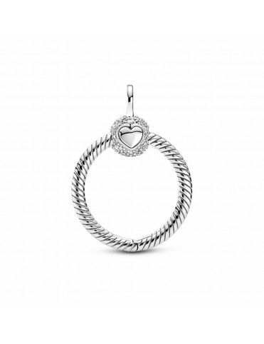 Colgante O Pandora Moments en plata de ley en Pavé 399097C01