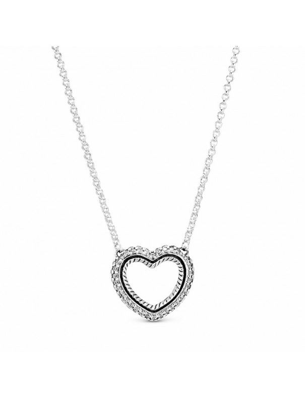 Collar Pandora Cadena de Serpiente y Corazón Abierto 399110C01-45