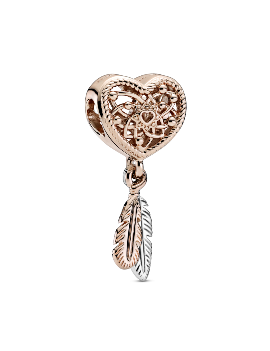 Charm Pandora Rose Atrapasueños Corazón y Plumas 789068C00