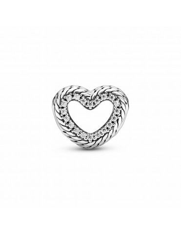 Charm Pandora Corazón filigrana Cadena de Serpiente 799100C01