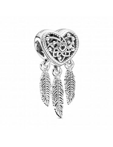 Charm Pandora Atrapasueños Corazón filigrana y Plumas 799107C00