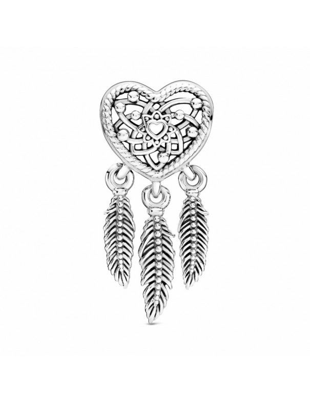 Charm Pandora Atrapasueños Corazón filigrana y Plumas 799107C00