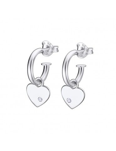 Pendientes Lotus Silver con corazón LP1715-4/2