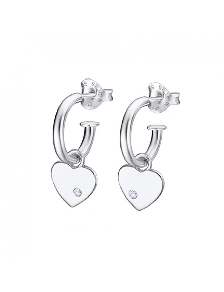 Pendientes Lotus Silver con corazón LP1715-4/2