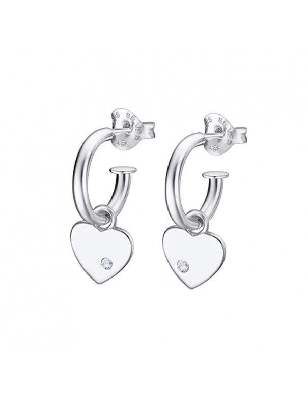 Pendientes Lotus Silver con corazón LP1715-4/2