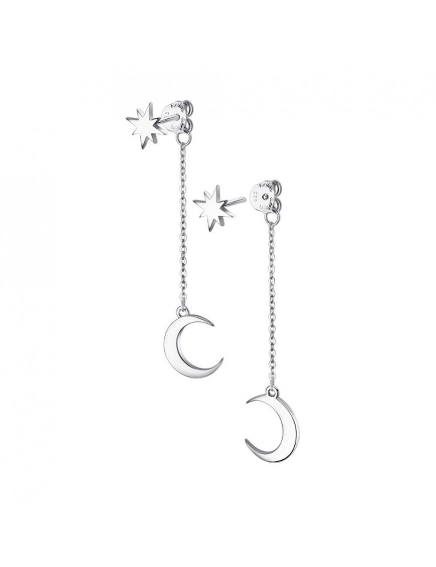 Pendientes Lotus Silver luna y estrella LP3021-4/1
