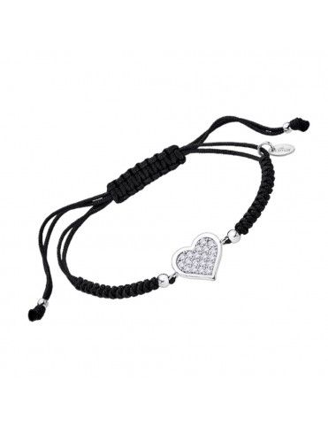Pulsera Lotus Silver corazón en pavé LP3125-2/2