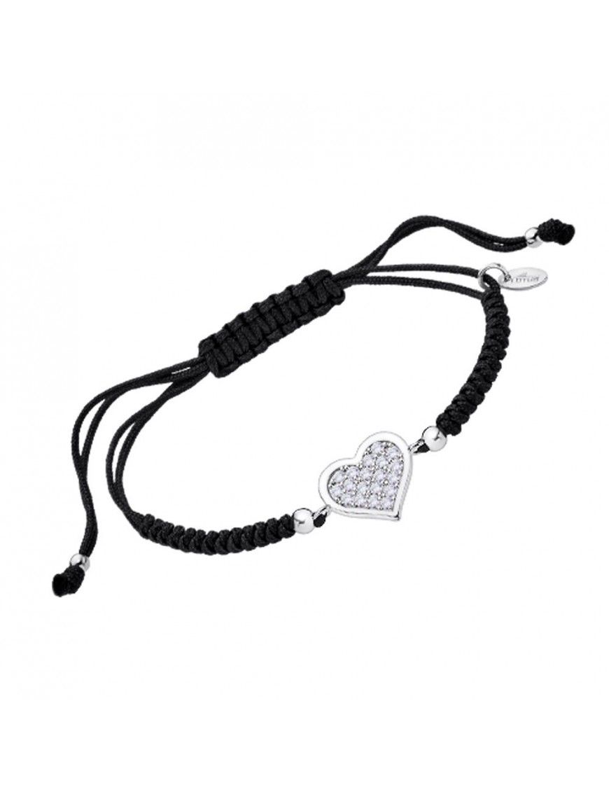 Pulsera Lotus Silver corazón en pavé LP3125-2/2