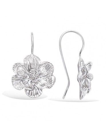 Pendientes De Plata Flor...
