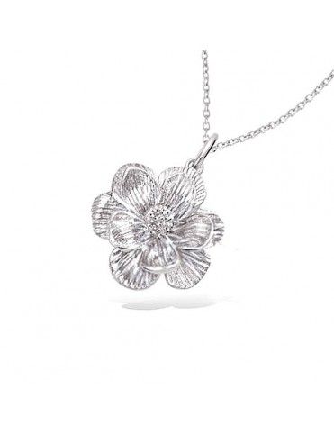 Collar De Plata Flor 61HX0660