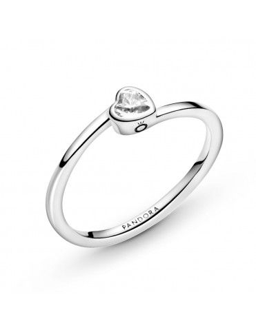Anillo Pandora Solitario Transparente Inclinado 199267C02-54