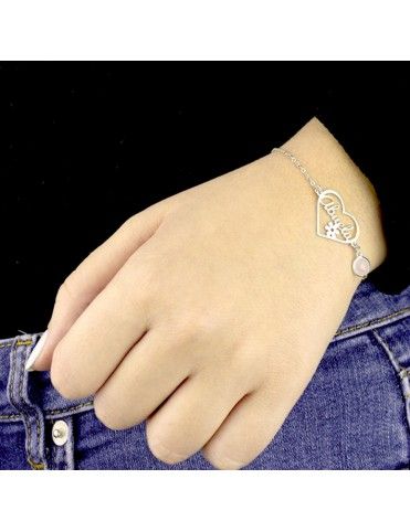 Pulsera De Plata Mamá Corazón 115592