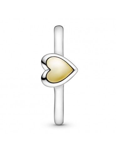 Anillo Pandora Corazón Cúpula Dorada 199396C00-54