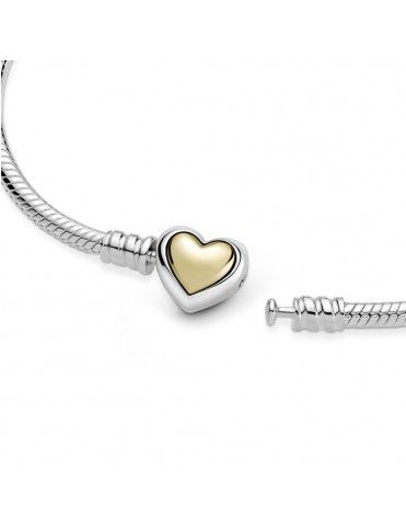 Pulsera Pandora Moments Corazón Cúpula Dorada 599380C00-17
