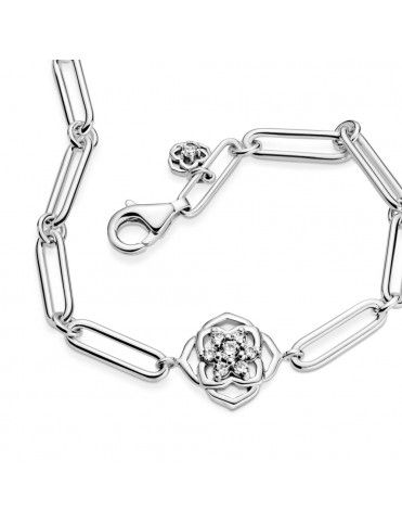 Pulsera Pandora Eslabones Pétalos De Rosa 599409C01-18