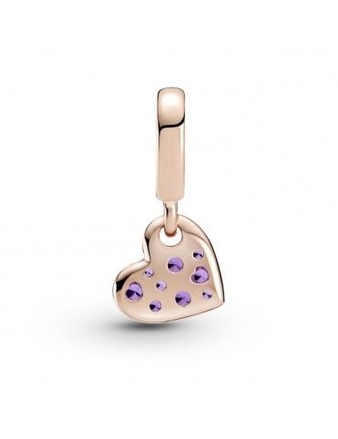 Charm Colgante Pandora Rose Corazón Morado Pavé 789404C03