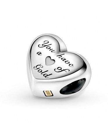 Charm Pandora Corazón Cúpula Dorada 799415C00