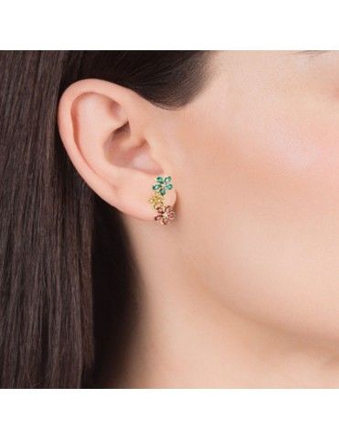 Pendientes Viceroy Plata Flores Circonitas Multicolor 61072E100-39