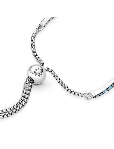 Pulsera Pandora Cierre Deslizable Azul Ondulada 599436C01-2