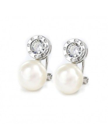 Pendientes De Plata Perla...