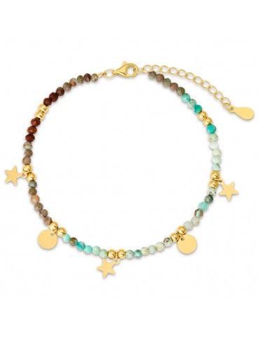 Pulsera De Plata Bañada En...