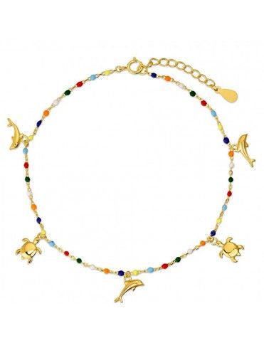 Pulsera Tobillera De Plata...