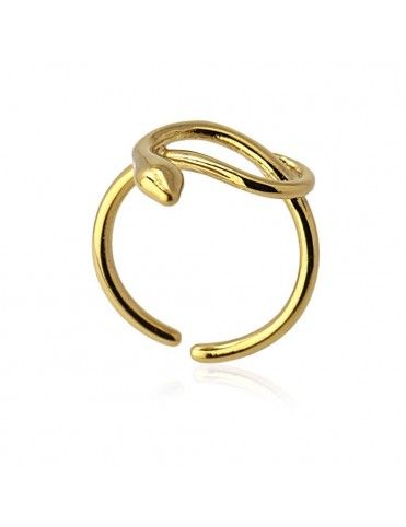 Anillo Anartxy Acero Dorado Snake AAN491