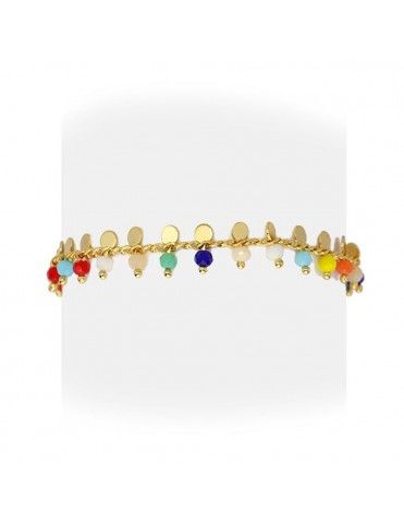 Pulsera Anarxty Acero Dorado Multicharm APU990