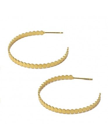 Pendientes Anartxy Acero Aros Dorados Sunflowers BPE575