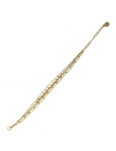 Pulsera Anartxy Acero Dorado Chains BPU173